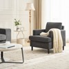 Accent Chair Modern Linen Living Room Chair for Living Room Sofa Chair with Wooden Legs Fabric Reading Living Room with Pillows Armchair - 4 of 4