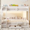 Merax Twin over Full Bunk Bed with Built-In Storage, LED Lights, Charging Station - 2 of 4