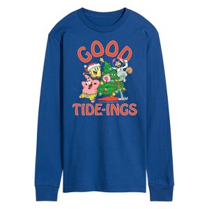 Men's - SpongeBob SquarePants - Good Tide Long Sleeve Graphic T-Shirt - 1 of 4