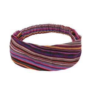 Unique Bargains Women's Stripes Wide Headband 1 Pc - 1 of 4