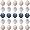 25Pcs Indoor Christmas Ball Ornaments, 3.15in Flocked Plastic Balls Hanging Decor for Xmas Tree, Home, Office, Holiday, Party, Wreaths, Fireplaces - 3 of 4