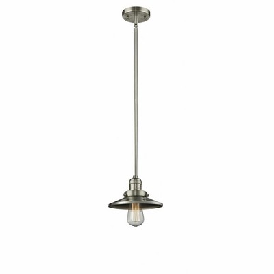 Railroad - 1 Light Stem Hung Mini Pendant In Traditional Style-8 Inches Tall and 8 Inches Wide