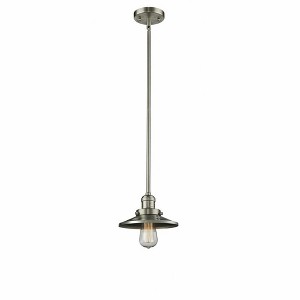 Railroad - 1 Light Stem Hung Mini Pendant In Traditional Style-8 Inches Tall and 8 Inches Wide - 1 of 1