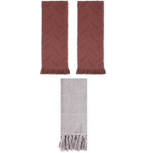 REGALWOVEN 3 Packs Cotton Soft Absorbent Boho Turkish Decorative Hand Towels - 1 of 4