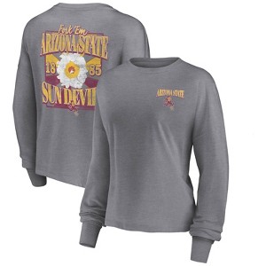 NCAA Arizona State Sun Devils Women's Gray Long Sleeve T-Shirt - 1 of 3