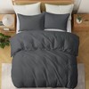 Peace Nest Linen Cotton Blend Duvet Cover Set, Durable, Breathable & Moisture-Wicking, 3 Piece Bedding Set with Pillow Shams - 2 of 4