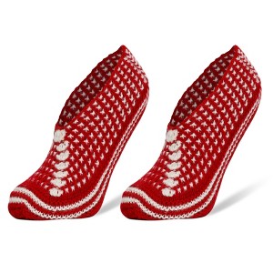 Crochet Hand Knit Slippers for Women Socks 1 Pair Shoe Size 5-7 - 1 of 3