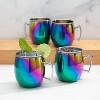 Cambridge Silversmiths Set of 4 20 fl oz Rainbow Moscow Mule Mugs: Stainless Steel, Dishwasher-Safe, Multicolored Drinkware - 4 of 4