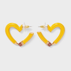 SUGARFIX by BaubleBar Write On Statement Earrings - Yellow/Gold - 1 of 2