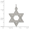 Black Bow Jewelry Sterling Silver Satin Textured Star of David Pendant, 22x25mm (1 Inch) - 4 of 4