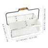 Esterno Enamelware White Gardening Trug; Vintage Farmhouse Style 3-Section Garden Hod - 3 of 4
