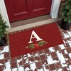 Personalization Mall Nostalgic Noel Burgundy Doormat, 18 x 27 - 2 of 4