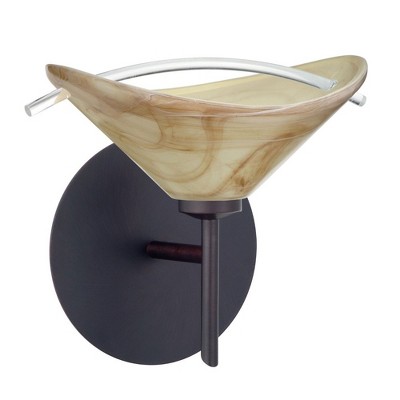 Besa Lighting Hoppi 1 - Light Wall Light in  Bronze