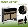 Garvee Shoe Cabinet with 4 Flip Drawers, Wooden Shoe Storage Cabinet, Freestanding Shoe Organizer with Adjustable Shelves for Entryway, Hallway - 2 of 4