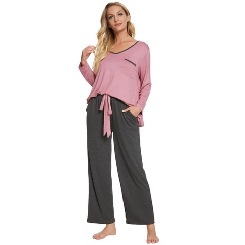 Stars Above Women's Henley Super Soft Sleep Pajama 2 Piece Set (XX