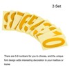 Unique Bargains 0 - 9 Vinyl Waterproof Self-Adhesive Reflective Mailbox Numbers Sticker 4.13 Inch Golden 3 Set - 3 of 4