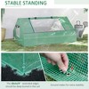 CAVINAS 6'x 3' Galvanized Raised Garden Bed with Mini PVC Greenhouse Cover Garden Sheds with Roll-Up Windows - 3 of 4