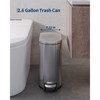 13 Gal and 2.6 Gal Trash Can Combo Set, Kitchen Trash Can and Bathroom Trash Bin with Lid, Step-On Rustproof Garbage Bin with Inner Bucket - 3 of 4