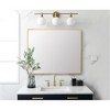 Elegant Lighting Aluminum Frame Square Mirror 30x36 In Gold - 2 of 4