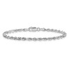 Black Bow Jewelry 3mm, 14k White Gold D/C Quadruple Rope Chain Anklet or Bracelet - 3 of 4
