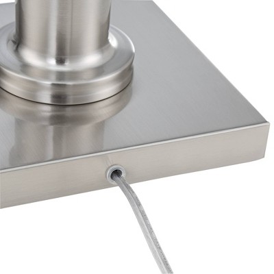 Elegant Adjustable Pharmacy Floor Lamp in Brushed Nickel