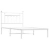 vidaXL 12" White Twin Metal Bed Frame with Headboard No Mattress - 2 of 4