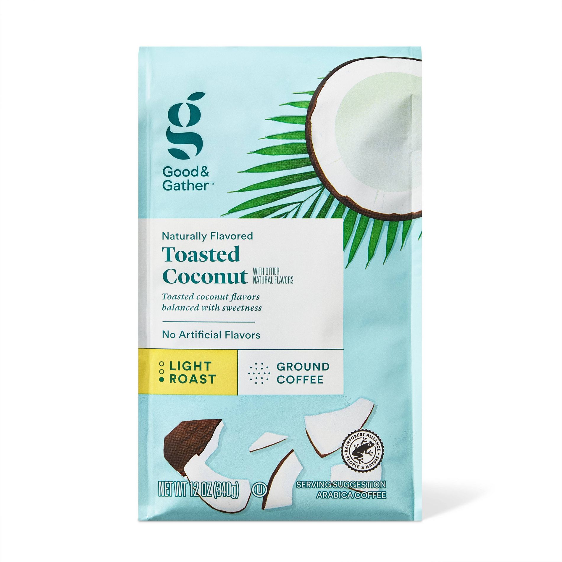 Naturally Flavored Toasted Coconut Light Roast Ground Coffee - 12oz - Good & Gather™