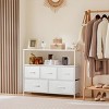 Musment Tall Dresser Fabric Storage Tower ,Wooden Top for Kid Room, Closet, Entryway, - 3 of 4