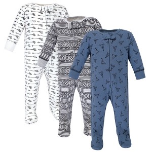 Yoga Sprout Baby Boy Cottton Zipper Sleep and Play 3pk, Arrows - 1 of 1