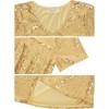 Anna-Kaci Women's Sequin Shift Flared Tunic T-Shirt Mini Short Sleeve Dress - 2 of 3