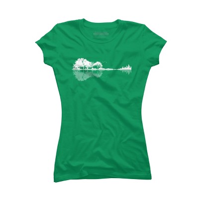 Junior's Design By Humans Nature Guitar By Maryedenoa T-Shirt