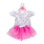 Perfectly Cute Short Sleeved Top, Headband & Tutu for 14" Baby Doll