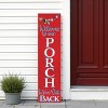 HomeRoots 36" Blue Red And White Solid Wood Welcome To Our Porch Porch Sign - 2 of 4