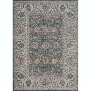 Acekool Vintage Floral Area Rug, Washable Low Pile Non Slip Soft Carpet for Living Room Bedroom Dining, Easy Care - 1 of 4