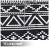 Outdoor Rug Waterproof Patio Rug Mat Geometric Rug Plastic Straw Outside Rug for RV Camping Picnic Reversible Rug - 4 of 4