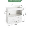 Baby Changing Table, Wooden Diaper Changing Station with Changing Top, Spacious Drawers, for Bedroom, Children's Room, White - 3 of 4