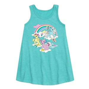 - My Little Pony - Rainbow Scene Graphic Sleeveless Aline Dress - 1 of 3