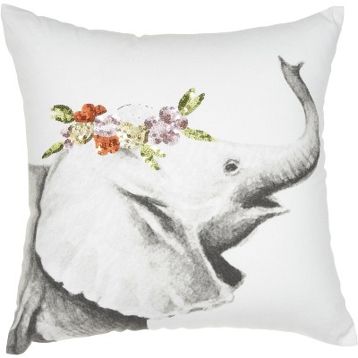 Trendy, Hip, New-Age JB014 White 18" x 18"