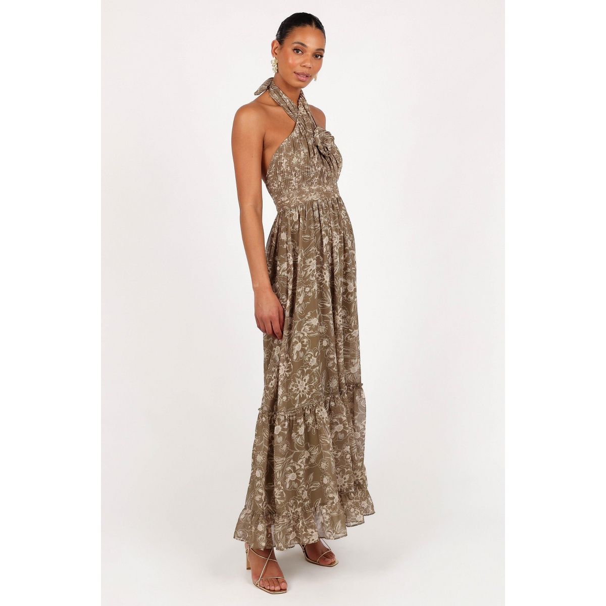 Petal and Pup Womens Lennon Halterneck Maxi Dress - thumbnail 3