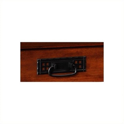 Compact Mission Oak Desk with Drop Front Keyboard Tray and Drawer