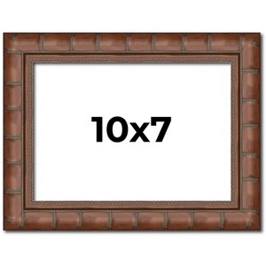 PosterPalooza | 10x7 Modern Bamboo Picture Frame, UV Acrylic, 5 Finishes - 1 of 4