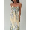 Mocamel Women's Elegant Floral Maxi Dress with Spaghetti Straps for Summer Beach Vacation & Special Occasions - 3 of 4