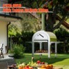 Dual Fuel Outdoor Pizza Oven - Stainless Steel Pizza Maker With Casters Insulation Multi Fuel Grill Portable Design - 2 of 4