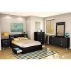 HomeStock Mate's Platform Storage Bed with 3 Drawers Pure Black Spark - 2 of 4