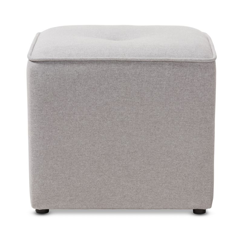 Corinne Modern and Contemporary Fabric Upholstered Ottoman - Baxton Studio, 3 of 7