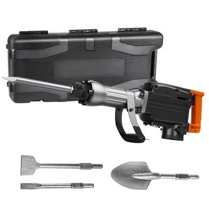 VEVOR Demolition Jack Hammer, 2200W Jack Hammer Concrete Breaker, 1350 BPM Heavy Duty Electric Jack Hammer, 4pcs Chisels Bit with Case, Black - 1 of 4