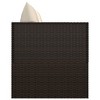 Outdoor Lounge Bed with Cushions Brown Poly Rattan - 4 of 4