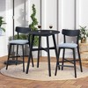 CAVINAS Dining Chairs Kitchen Chairs Set of 2 Mid-Century Modern Bar Chair with Wood Legs, Fabric Accent Suitable for Kitchen, Bedroom - 3 of 4