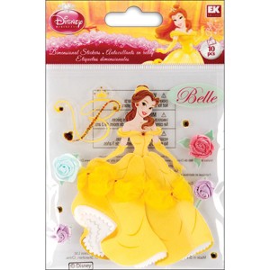 EK Success Disney Princess Dimensional Stickers - Belle, 10pcs - 1 of 2