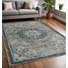 5' X 7' Teal Gray And Ivory Area Rug - 2 of 4